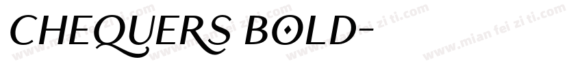 Chequers Bold字体转换